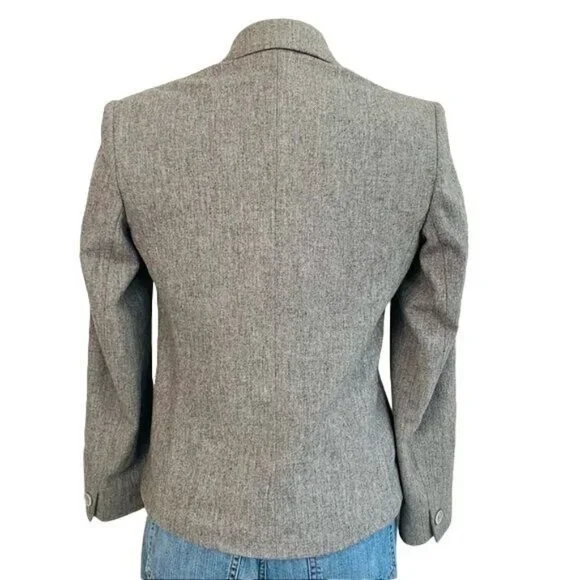 Vintage JH Collectibles Grey Blazer Single Button Gray Business Coat Size S - Picture 10 of 12